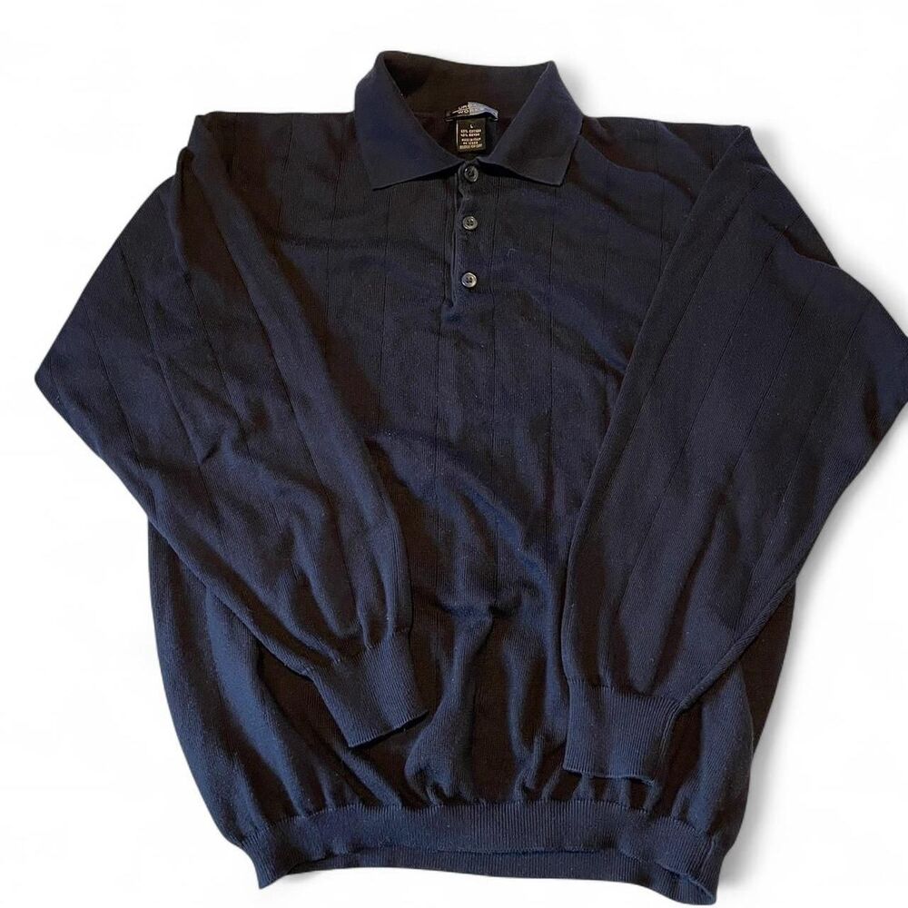 Urban Works men’s fitted vintage polo pullover sweater